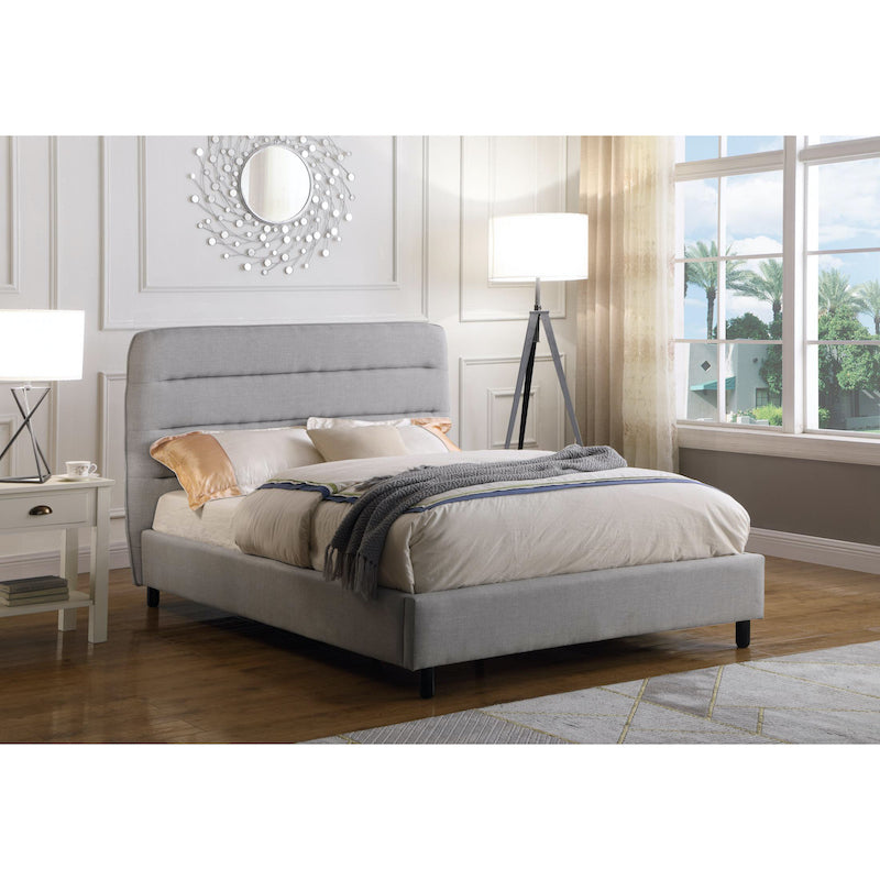 Heartlands Furniture Malibu Velvet Double Bed Light Grey