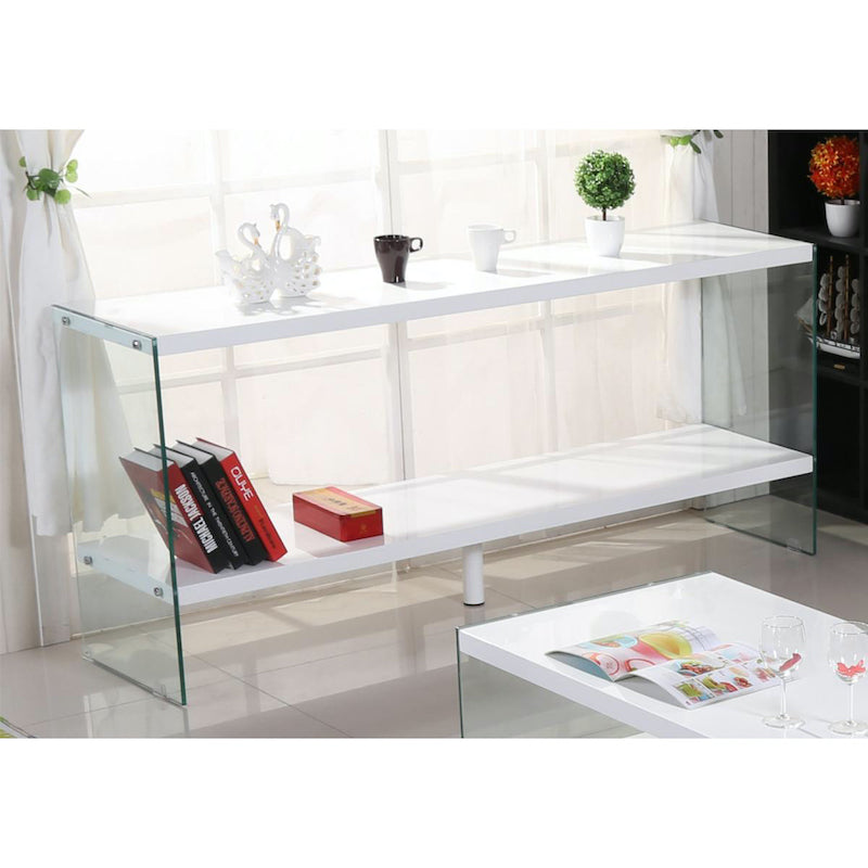 Heartlands Furniture Marco White High Gloss & Glass Sideboard