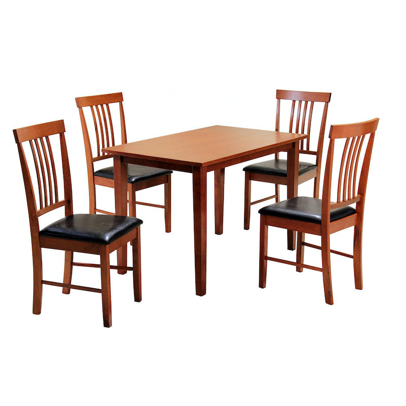 Heartlands Furniture Massa Medium Dining Set with 4 Chairs Mahogany