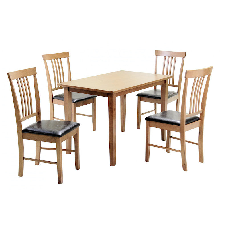 Heartlands Furniture Massa Medium Dining Set with 4 Chairs Oak