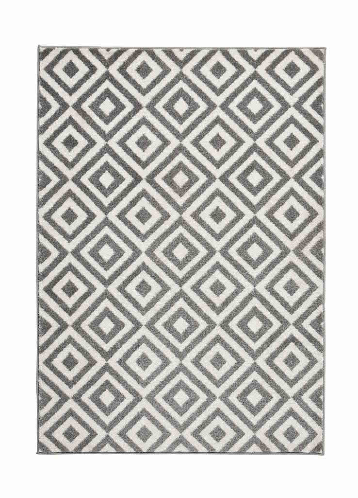 Think Rugs Matrix MT 89 Grey and White Rug