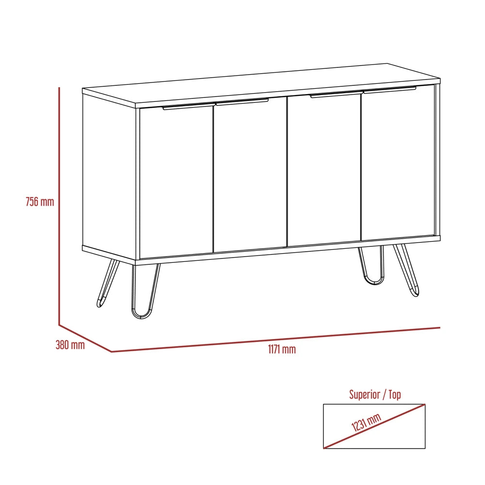 Core Products Nevada Large 4 Door Sideboard