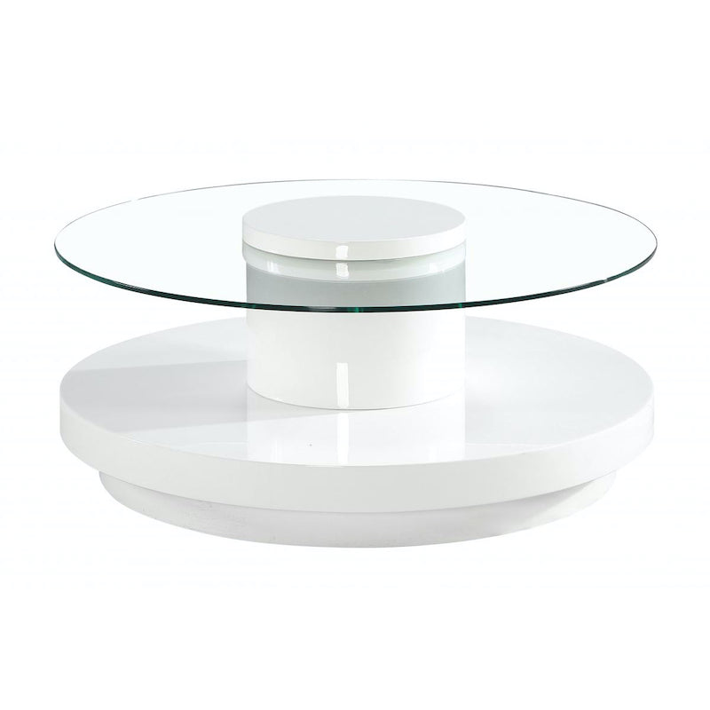 Heartlands Furniture Nebula Coffee Table Round White High Gloss