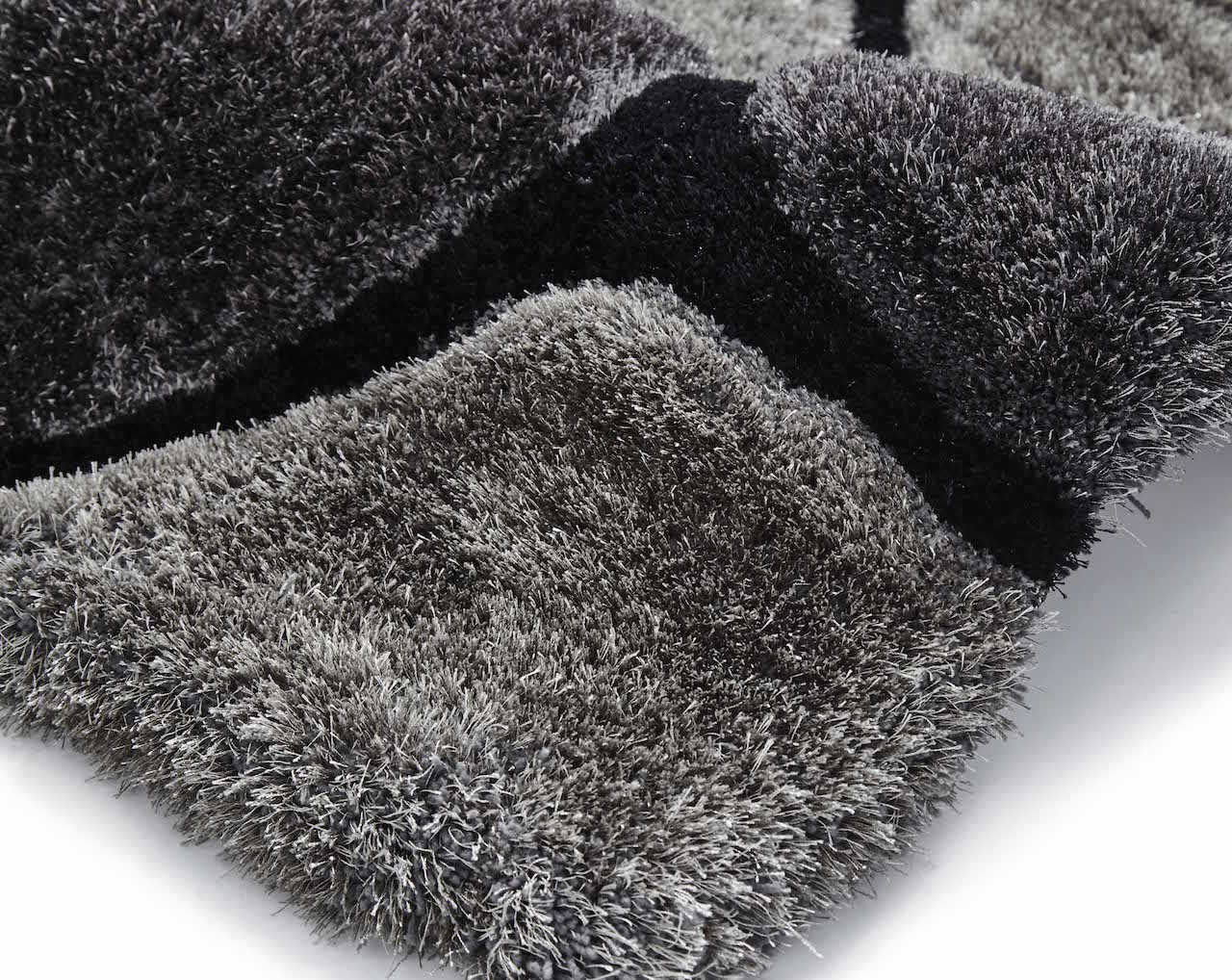 Think Rugs Noble House NH5858 Black and Grey Rug