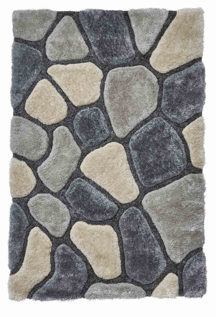 Think Rugs Noble House NH5858 Grey and Blue Rug