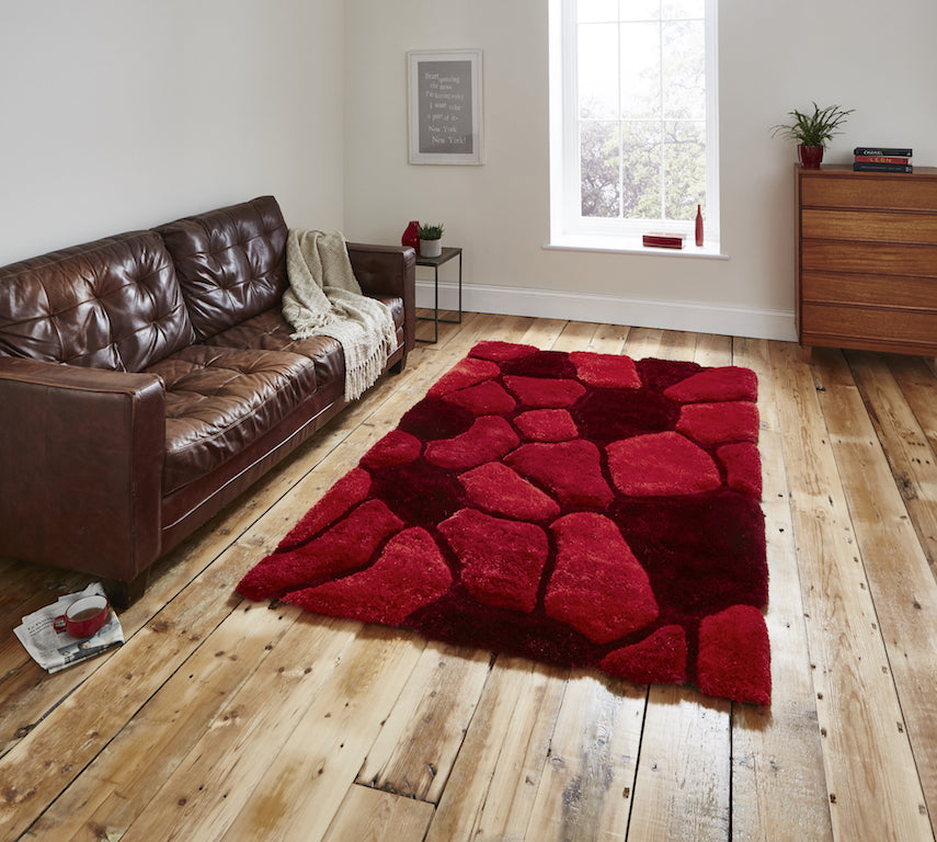 Think Rugs Noble House NH5858 Red Rug