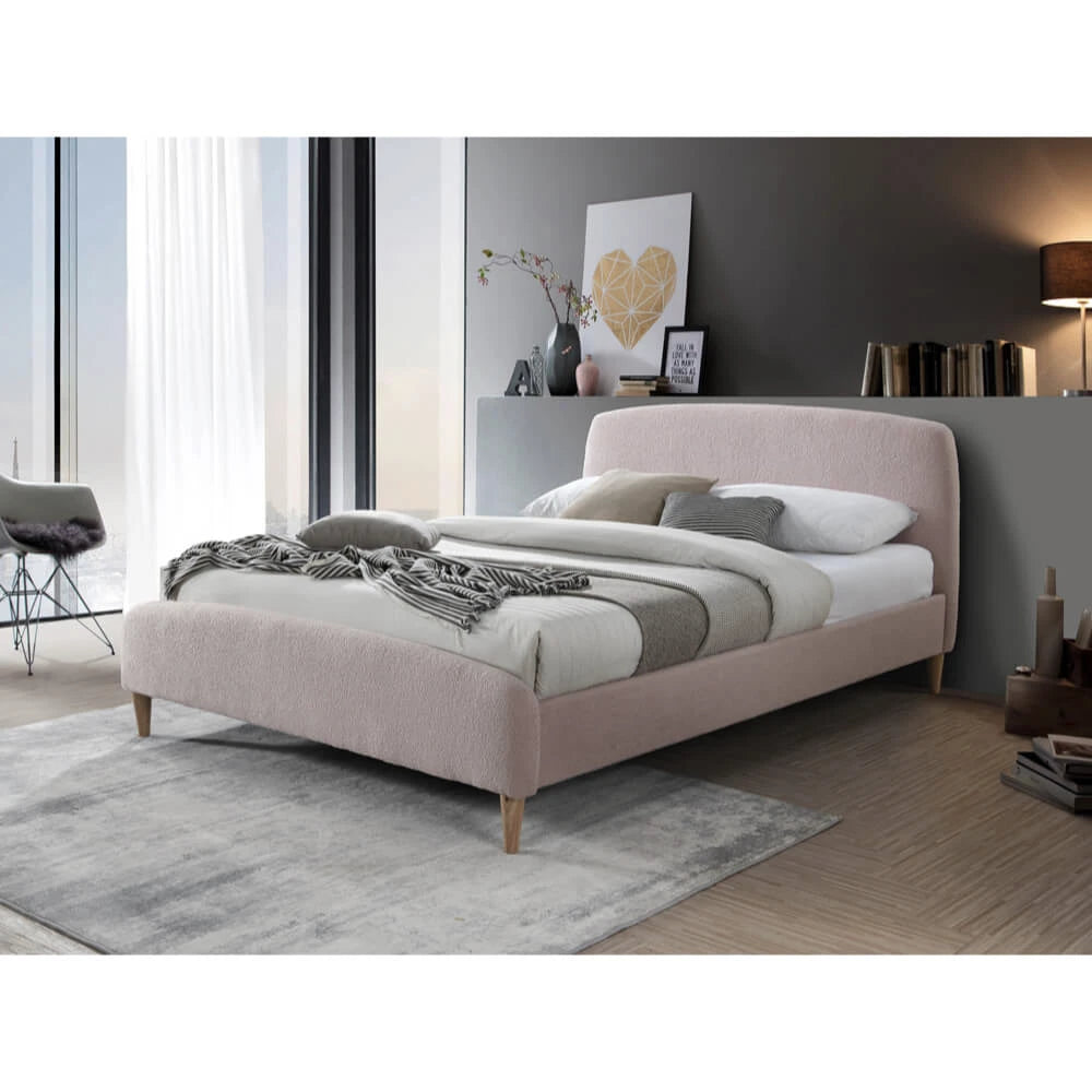 Birlea Otley 5ft King Fabric Bed Frame, Pink