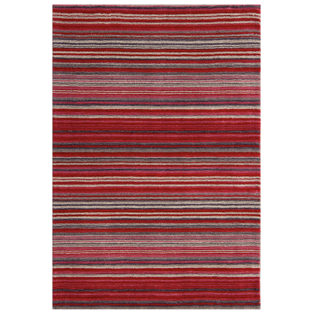 Oriental Weavers, Carter Striped Rug in Red