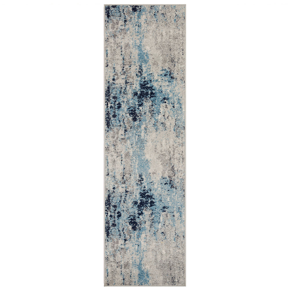 Oriental Weavers, Gilbert 90 L Distressed Rug in Blue, Grey & Cream