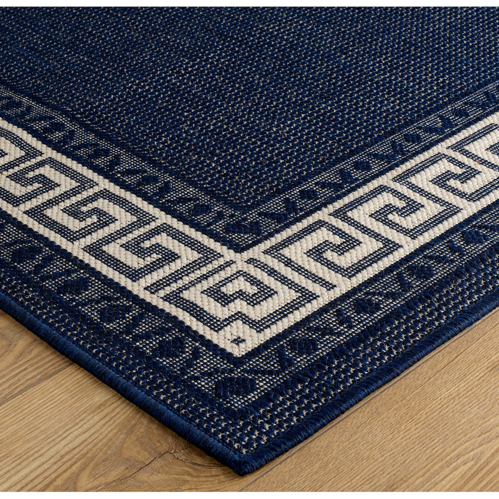 Oriental Weavers, Greek Key Flatweave Traditional Rug in Blue