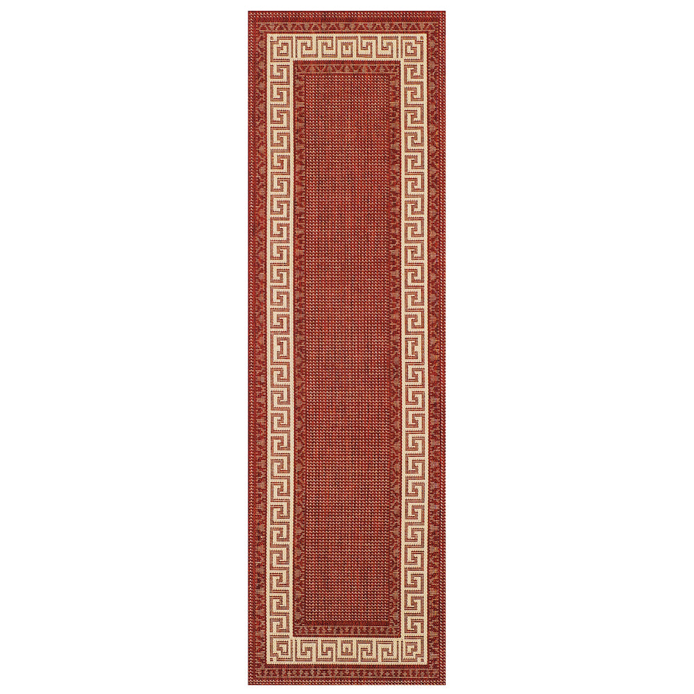 Oriental Weavers, Greek Key Flatweave Traditional Rug in Red
