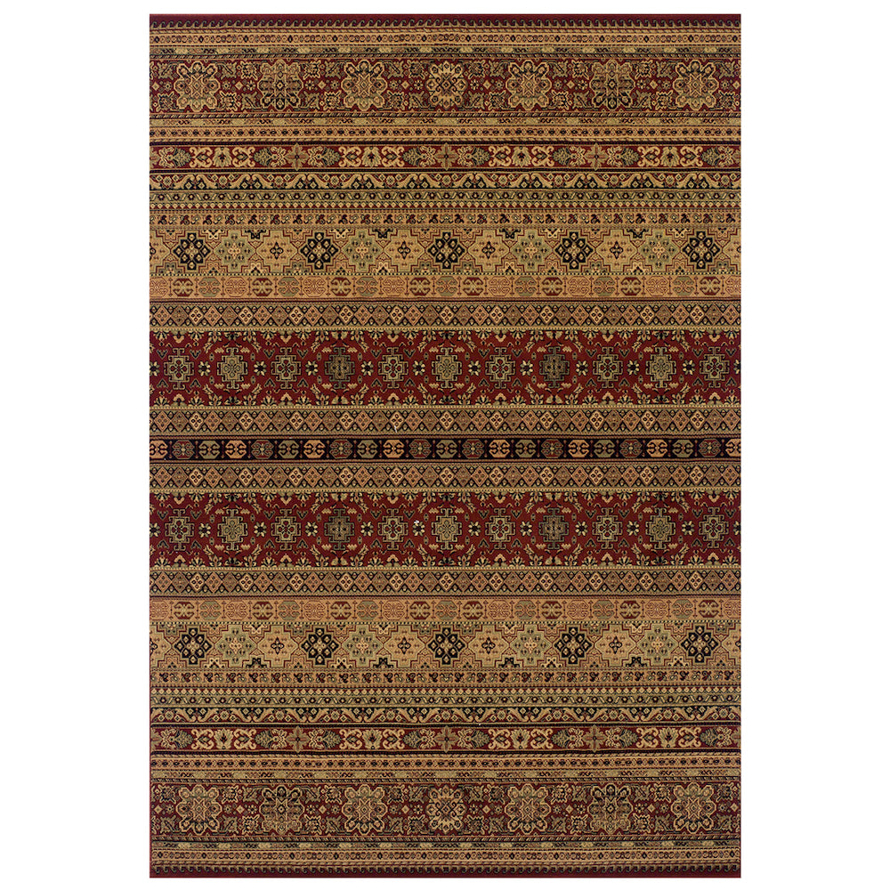 Oriental Weavers, Kendra 135 R Traditional Rug in Red & Rust