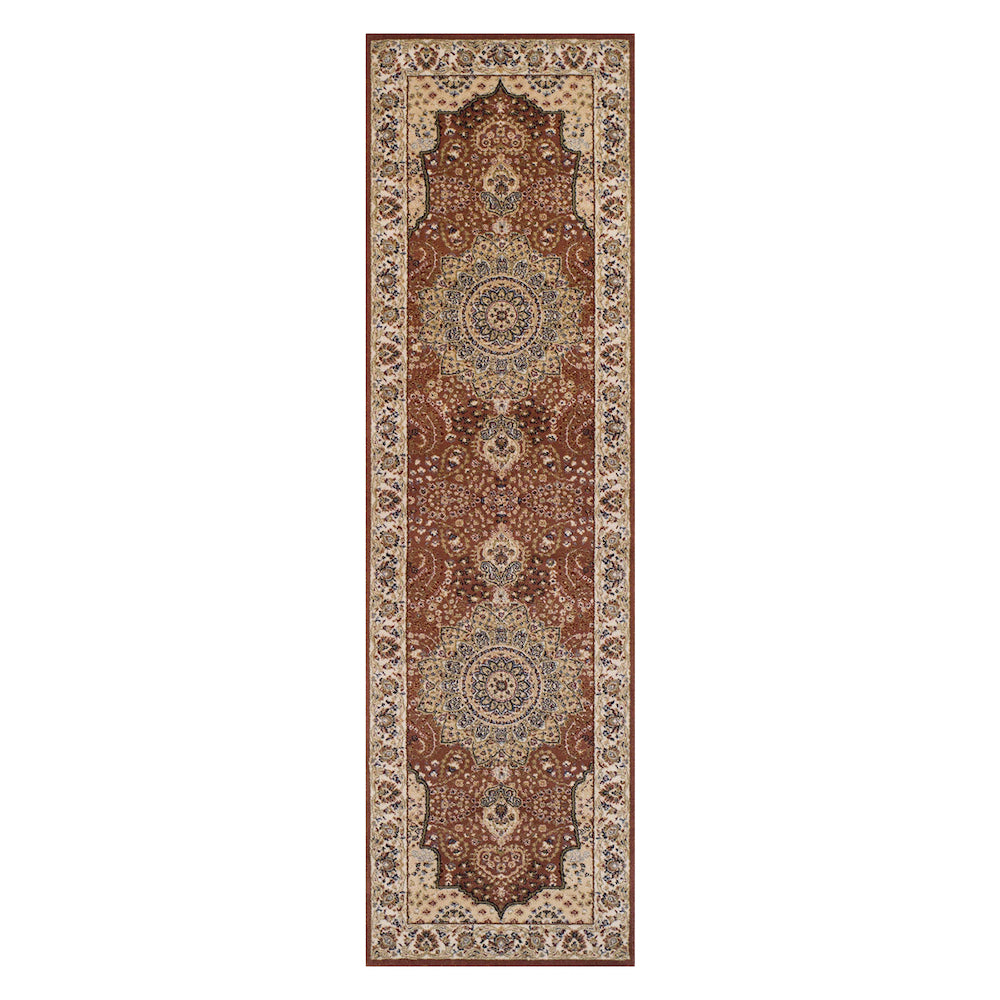 Oriental Weavers, Royal Classic 34 P Traditional Rug in Beige & Red