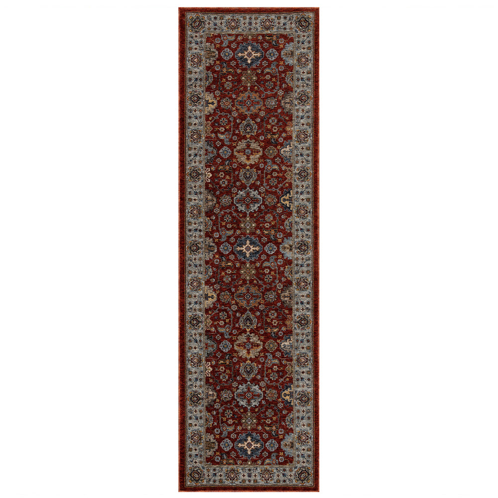 Oriental Weavers, Sarouk 561 C Traditional Rug in Red, Blue & Cream