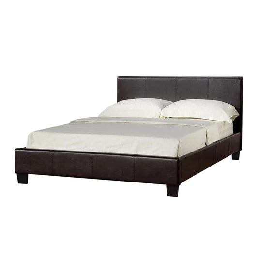 LPD Furniture Prado Hydraulic 5ft King Size Bed Frame, Brown