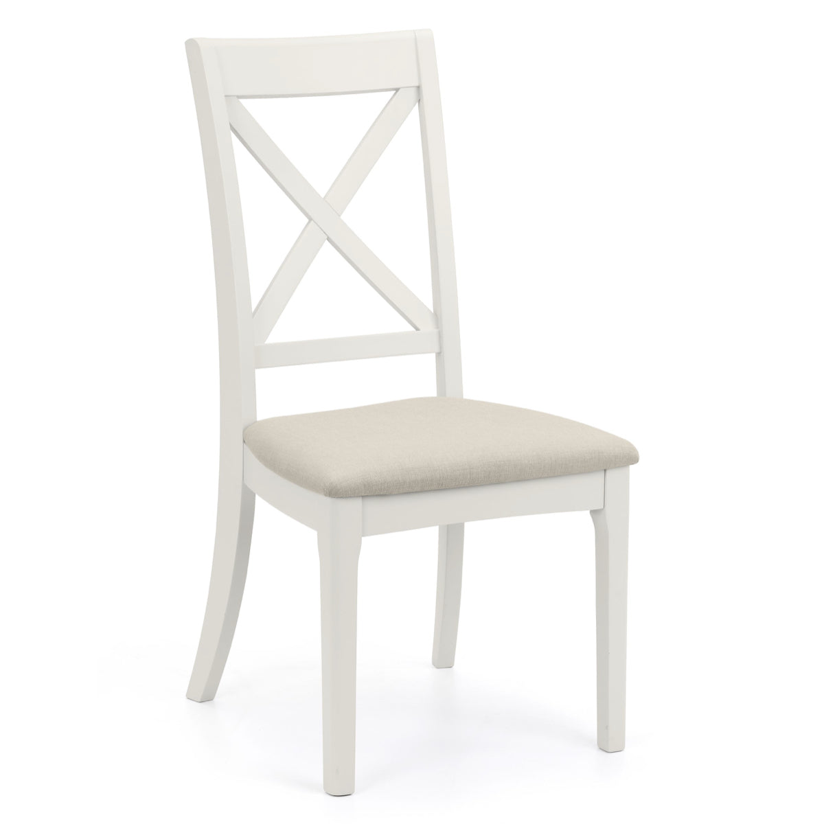 Julian Bowen, Provence Dining Chair, Grey With Ivory Seatpad