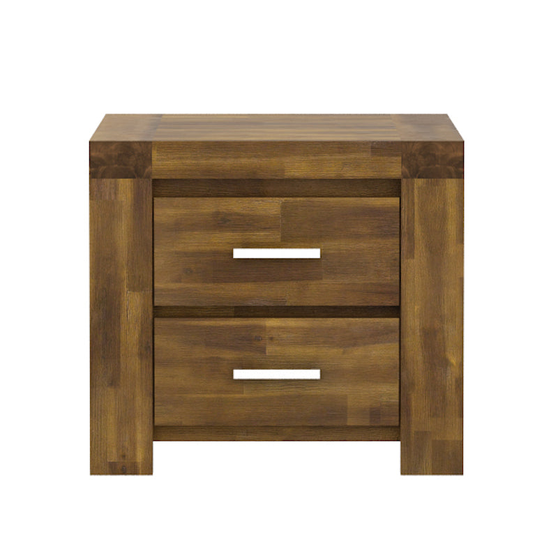 Heartlands Furniture Parkfield Solid Acacia Bedside Table 2 Drawer