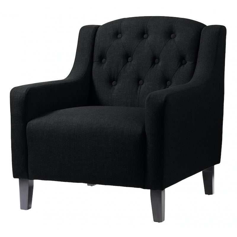 Heartlands Furniture Pemberley Fabric Arm Chair Black