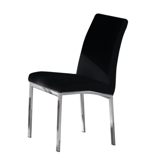 Heartlands Furniture Peru PU Chair Black & Chrome (Pack of 4)