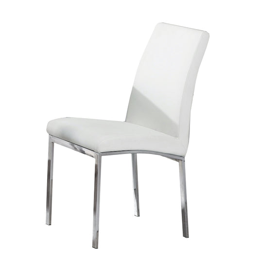 Heartlands Furniture Peru PU Chair White & Chrome (Pack of 4)