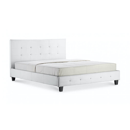 Heartlands Furniture Quartz PU King Size Bed White