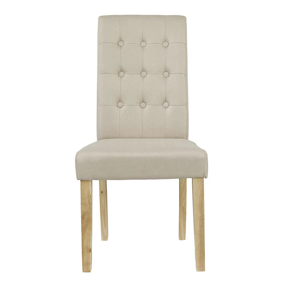 LPD Furniture Roma Chair (Pack of 2), Beige