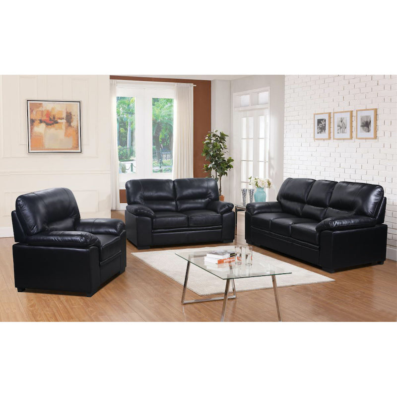 Heartlands Furniture Rachel Sofa Leather Gel & PU 1 Seater Black