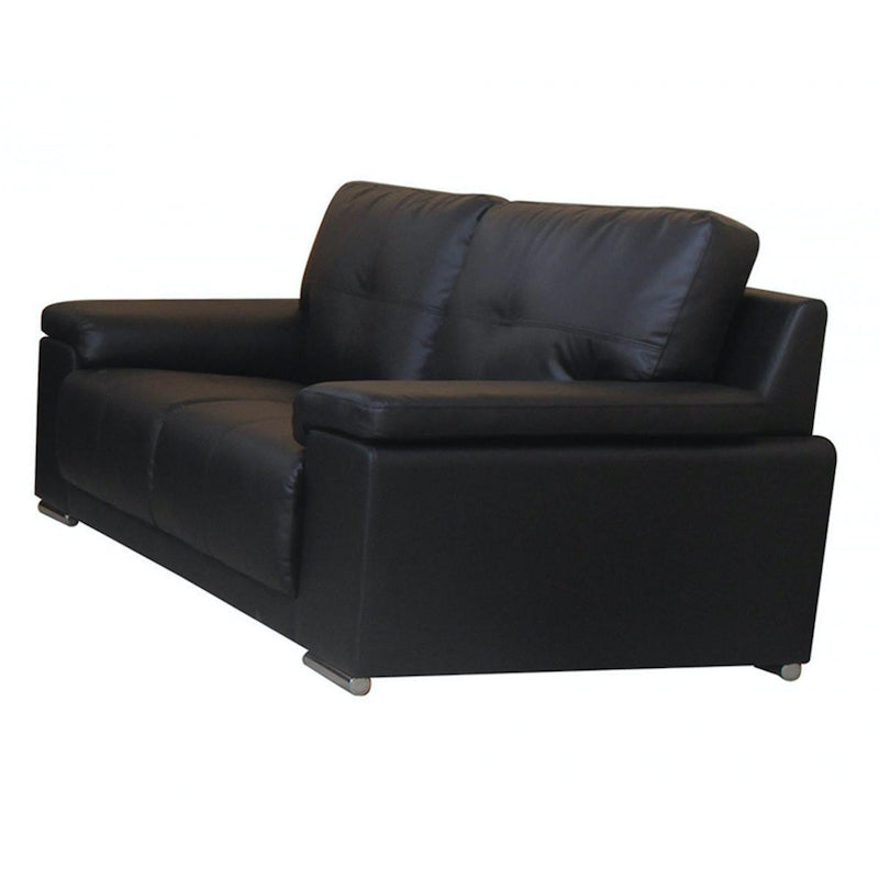 Heartlands Furniture Ranee Bonded Leather & PU 2 Seater Black