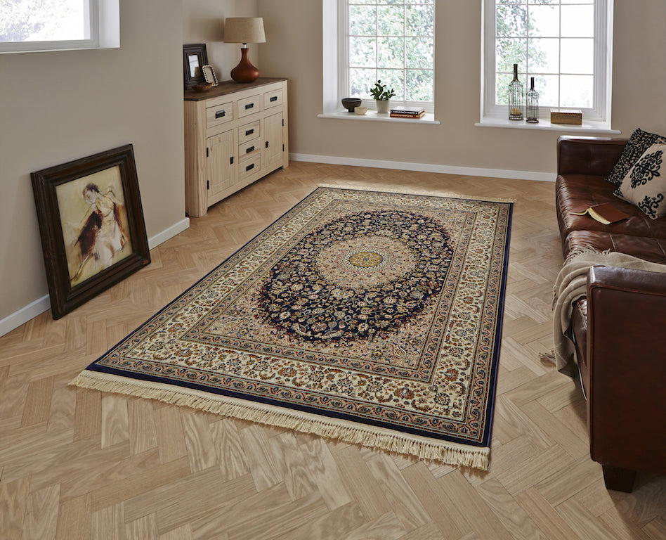 Think Rugs Regal 0227A Navy Rug