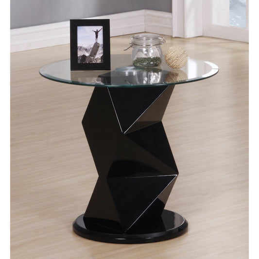 Heartlands Furniture Rowley Black High Gloss Lamp Table