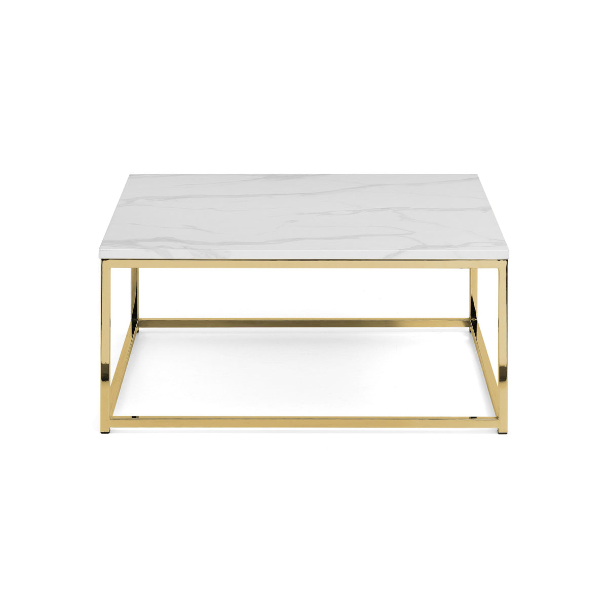 Julian Bowen, Scala Coffee Table, White Marble & Gold