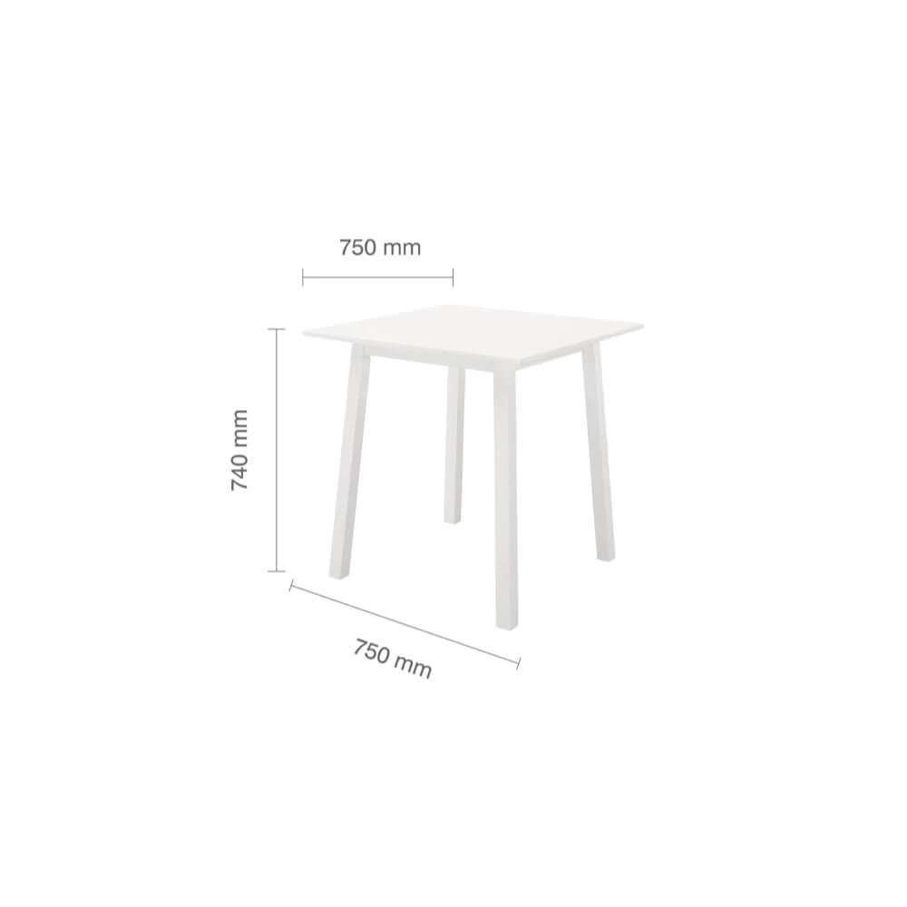 Birlea Stonesby Dining Set with 4 Upton Chairs, White
