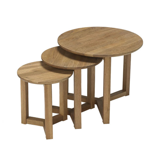 LPD Furniture Stow Nest Of Tables, Oak