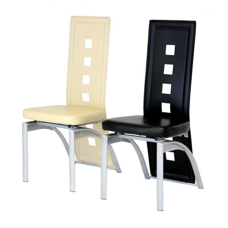 Heartlands Furniture San Francisco/Phoenix Chair Silver/Cream (Pack of 6)