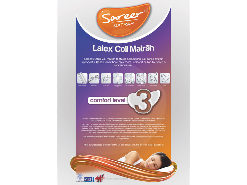 Sareer Latex Coil Single Mattress