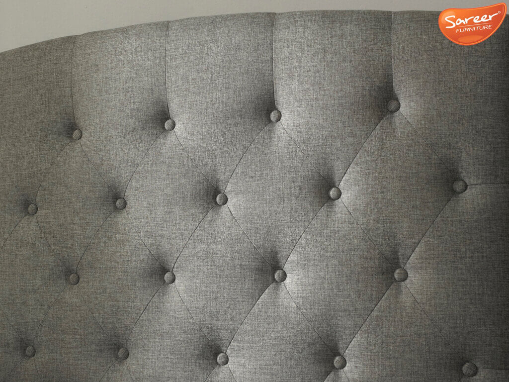 Sareer Signature Grey Double Fabric Bed Frame