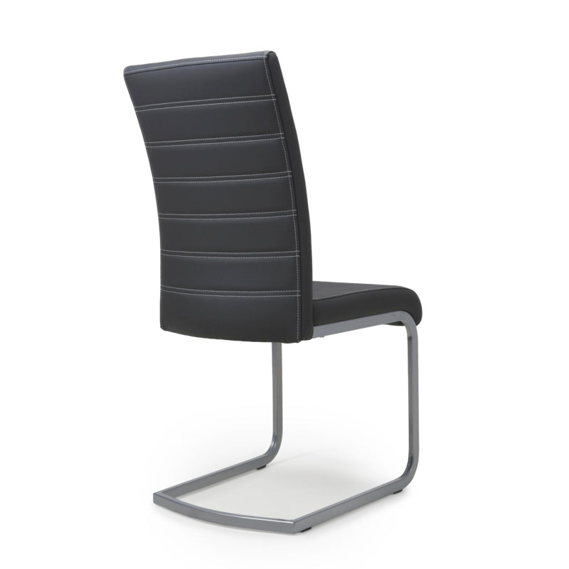 Shankar Furniture Callisto Leather Effect Black Dining Chair