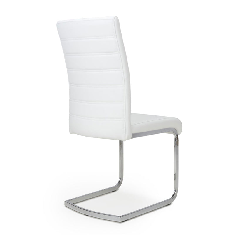 Shankar Furniture Callisto Leather Effect White Dining Chair
