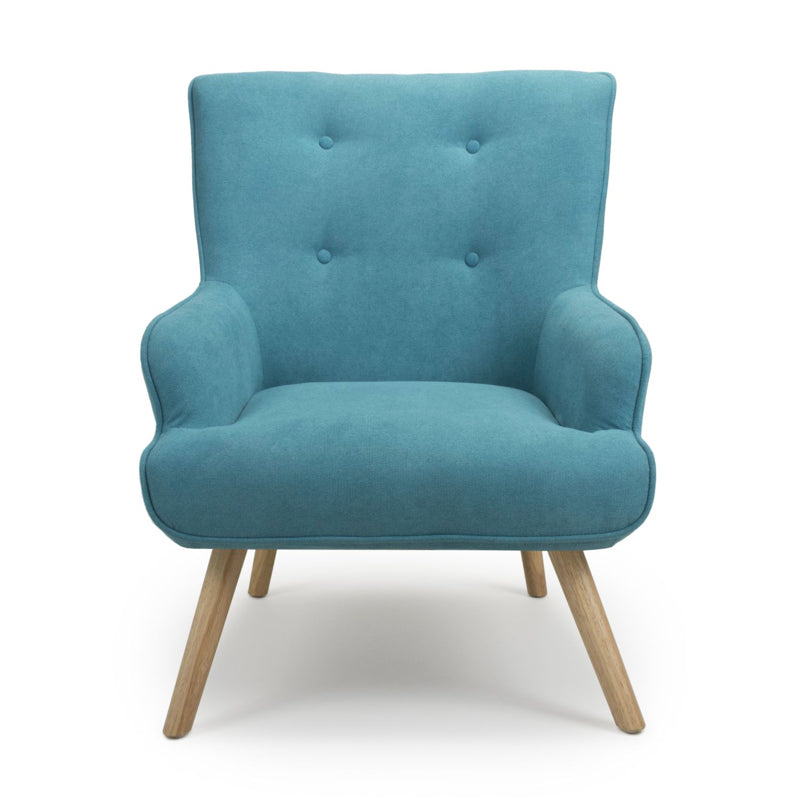 Shankar Furniture Cinema Chenille Effect Turquoise Blue Armchair