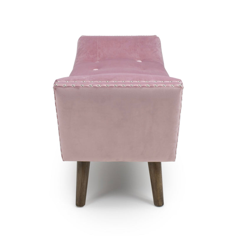 Shankar Furniture Mulberry Medium Brushed Velvet Pink Blush Chaise
