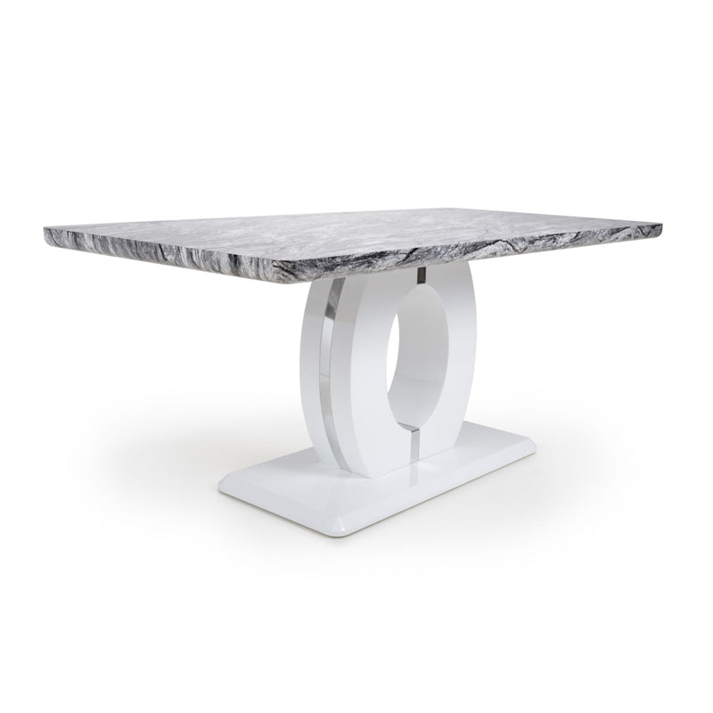 Shankar Furniture Neptune Large Marble Effect Top Dining Table