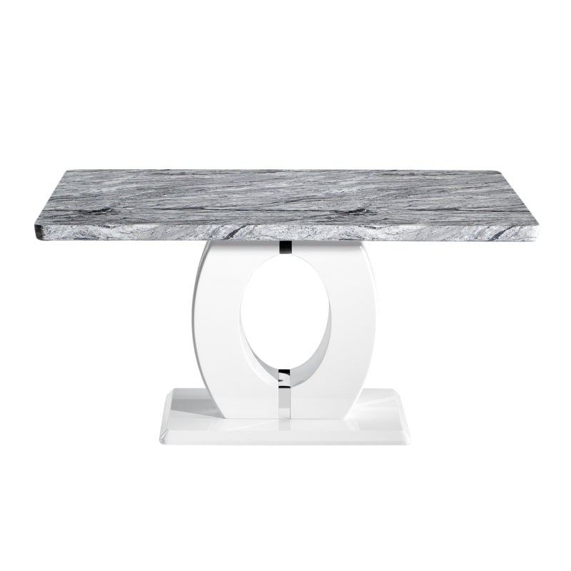 Shankar Furniture Neptune Medium Marble Effect Top Dining Table