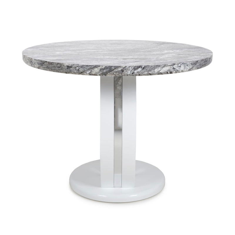 Shankar Furniture Neptune Round Marble Effect Top Dining Table