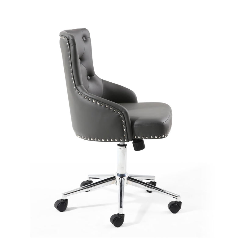 Shankar Furniture Rocco Leather Effect Graphite Grey Office Chair