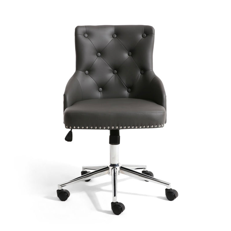 Shankar Furniture Rocco Leather Effect Graphite Grey Office Chair