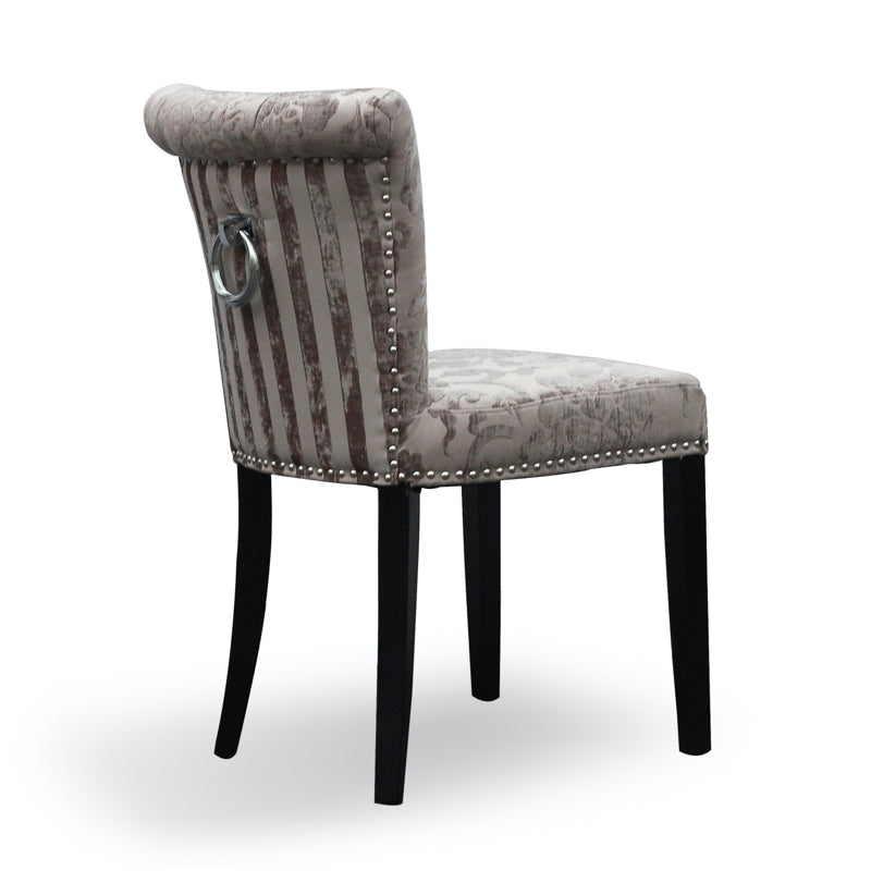 Shankar Furniture Sandringham Baroque Velvet Mink Accent Chair