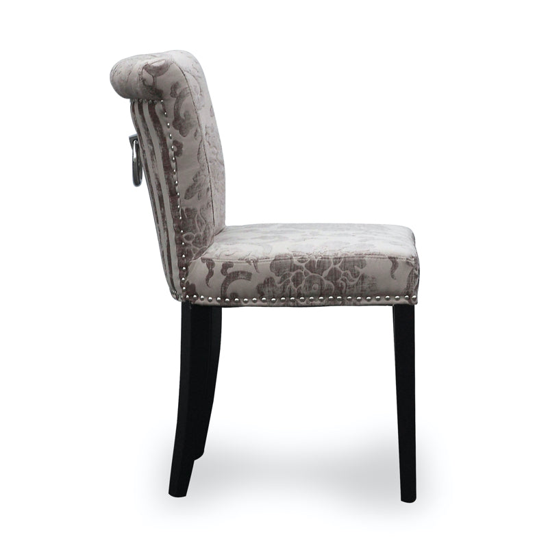 Shankar Furniture Sandringham Baroque Velvet Mink Accent Chair