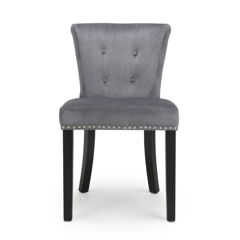 Shankar Furniture Sandringham Brushed Velvet Grey Accent Chair