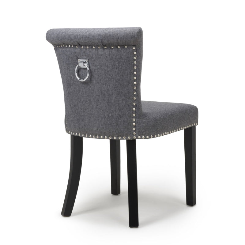 Shankar Furniture Sandringham Linen Effect Steel Grey Accent Chair