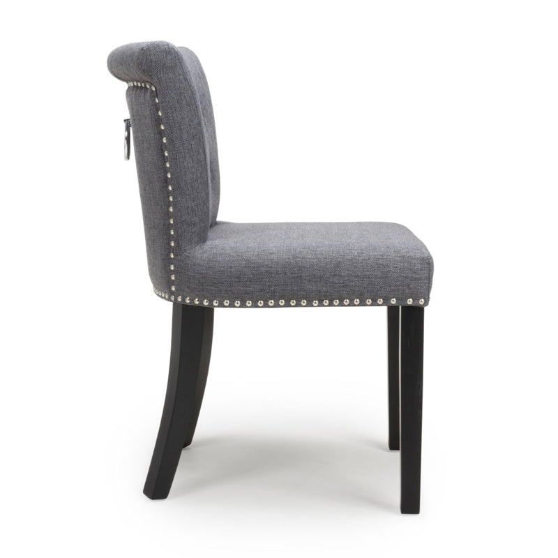 Shankar Furniture Sandringham Linen Effect Steel Grey Accent Chair